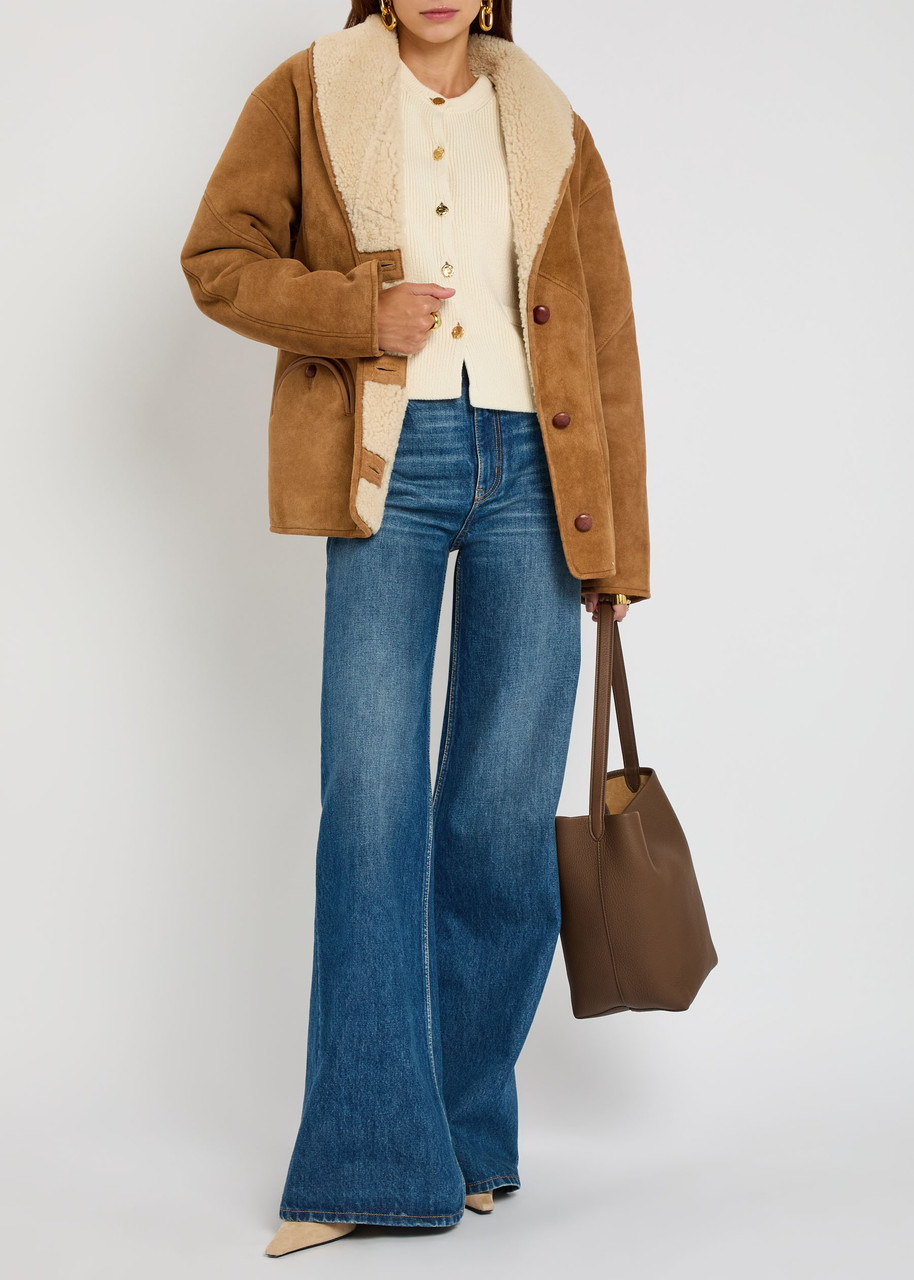 Blaze Milano Tatoosh Hooded Panelled Suede Coat - 4