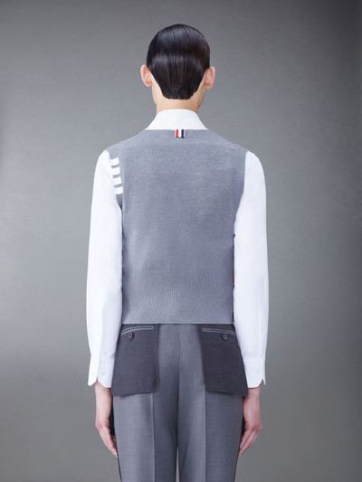 Thom Browne V-neck knitted waistcoat outlook