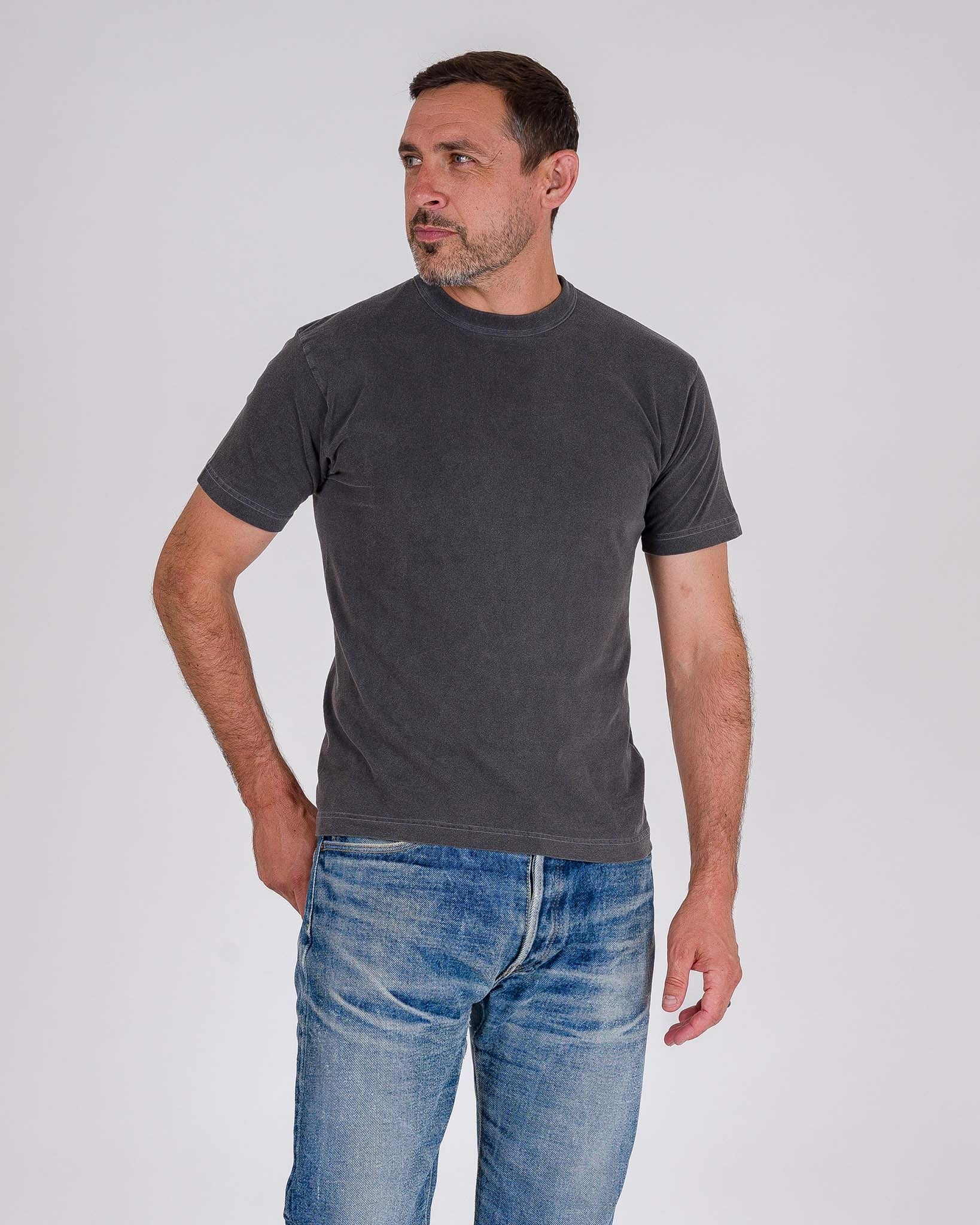 UTIL-CHA UTILITEES - 5.5oz Loopwheel Crew Neck T-Shirt - Charcoal - 2
