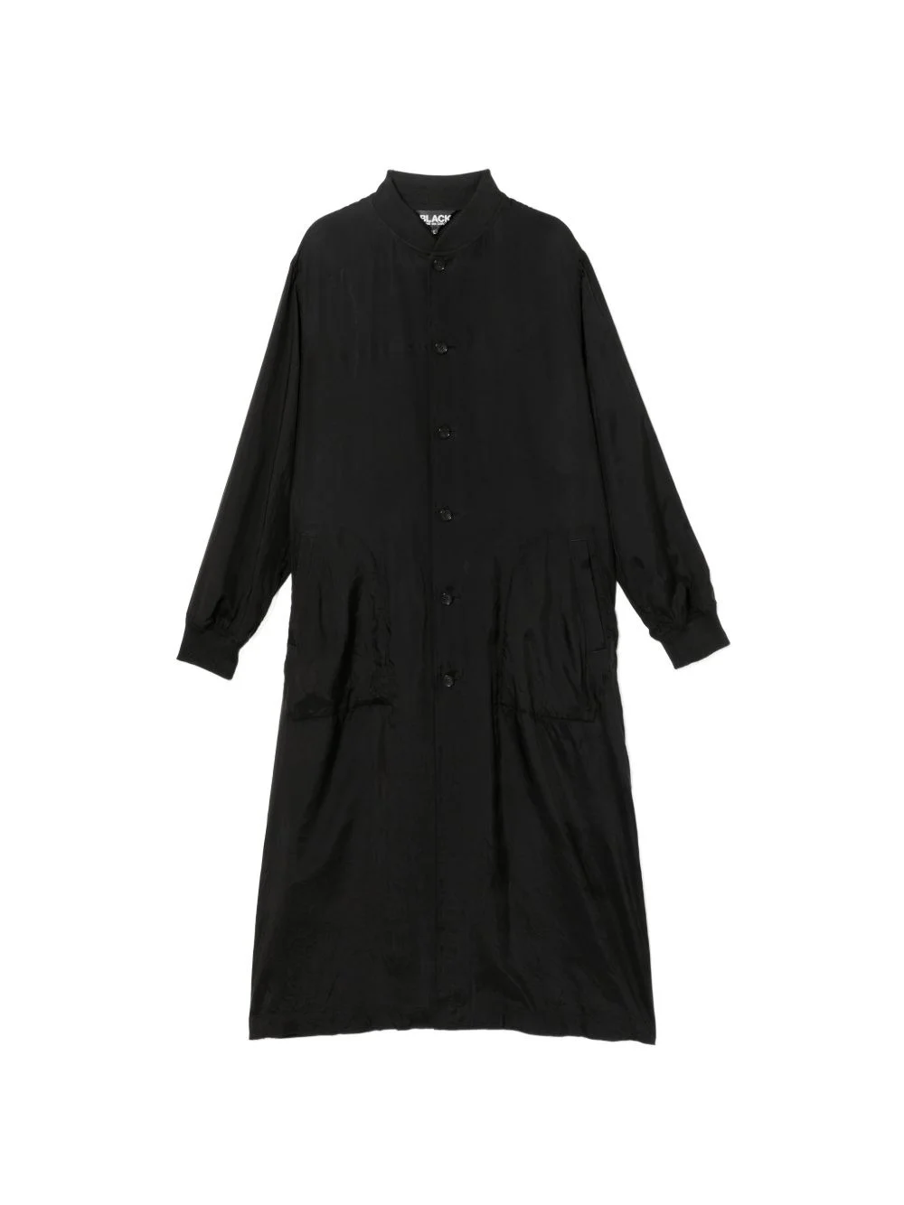 logo-print see-through coat - 1