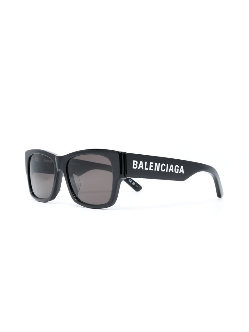BALENCIAGA enamelled-logo square-frame sunglasses outlook