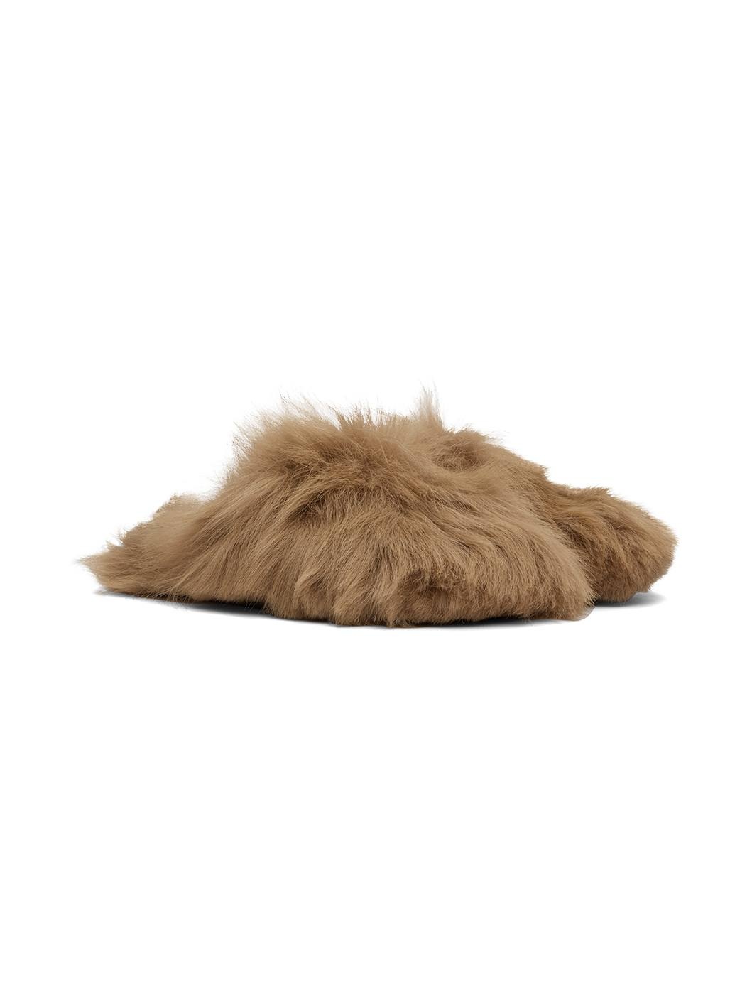 Tan Toscana Lambskin Slippers - 4