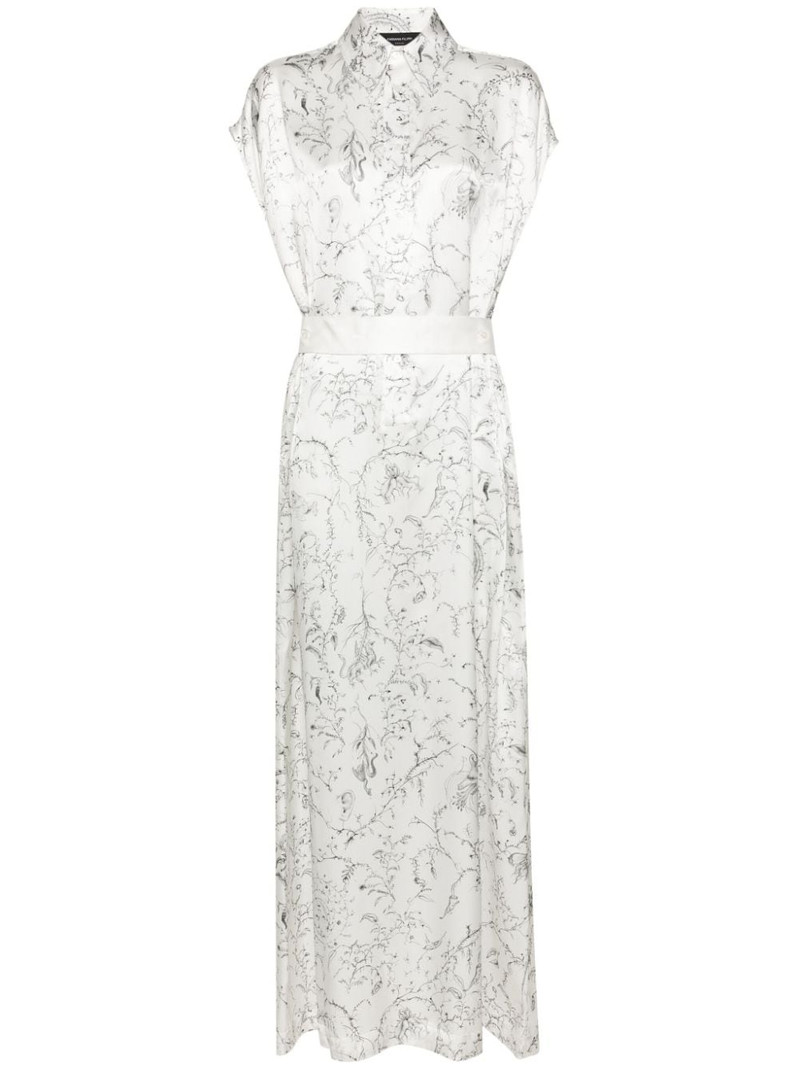 graphic-print silk shirtdress 1
