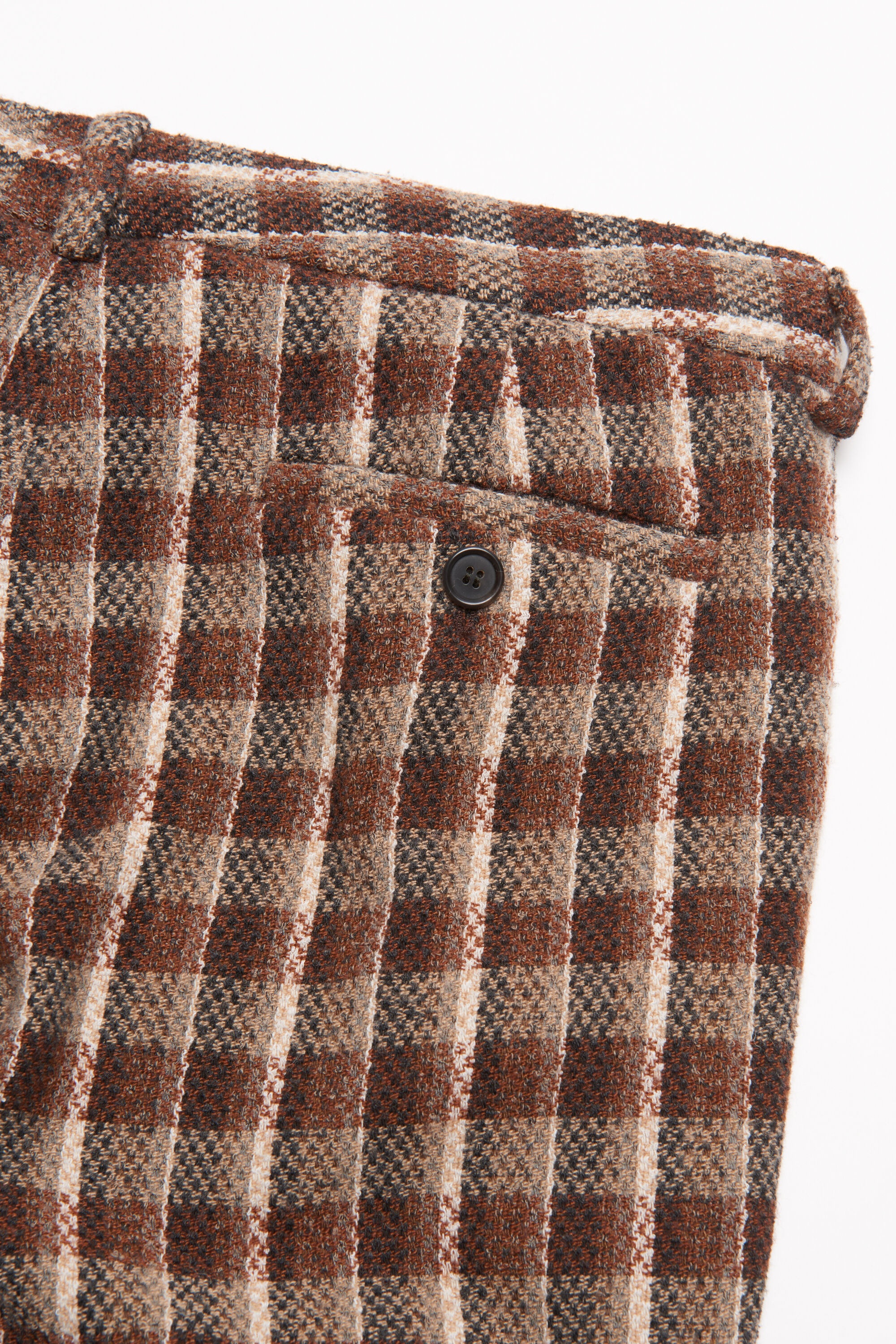 Check tailored trousers - Beige/brown - 5
