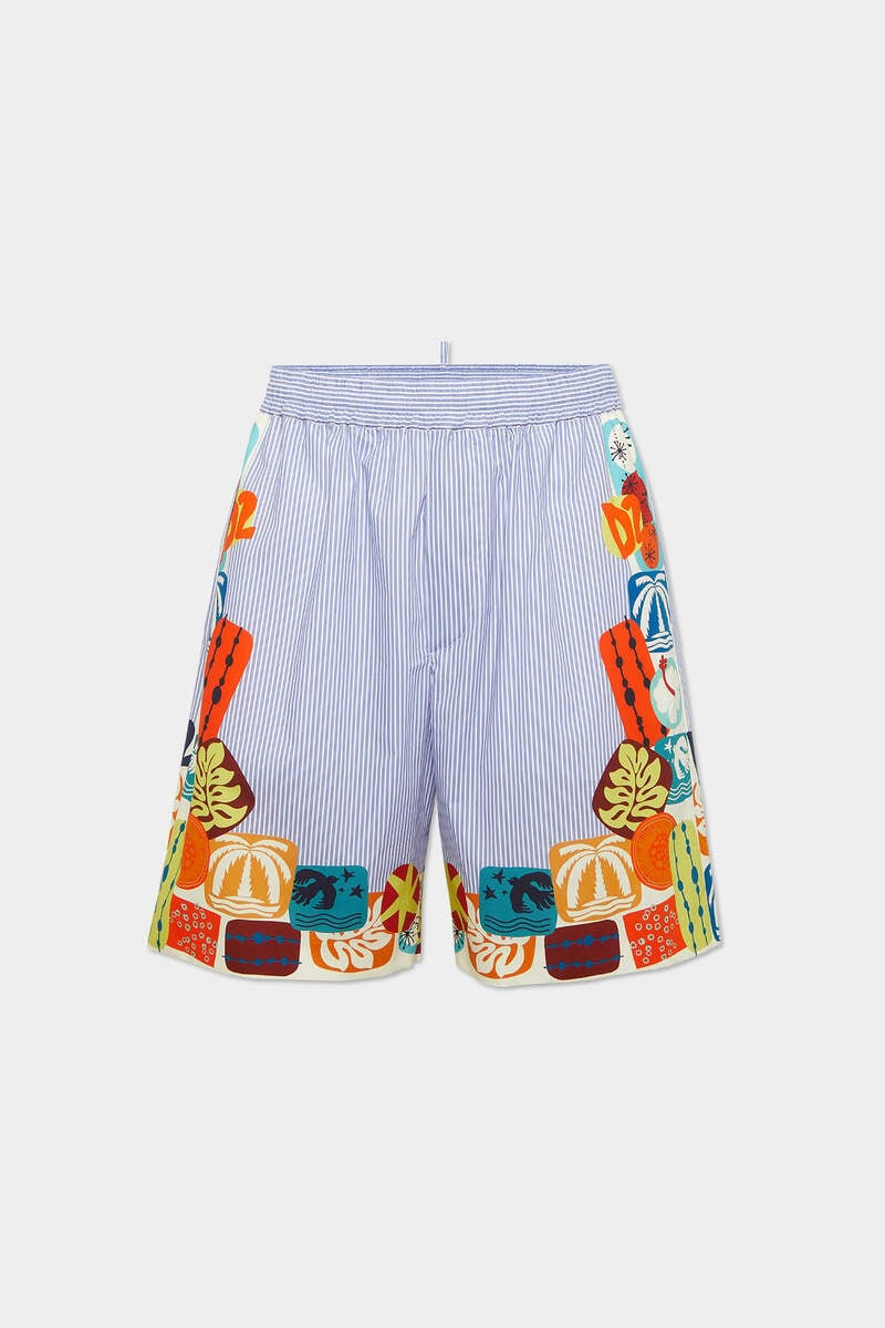 SUMMER LOVERS ELASTIC PINSTRIPE BOXER SHORTS 1