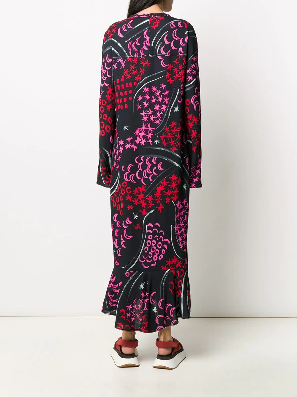 printed long dress - 4