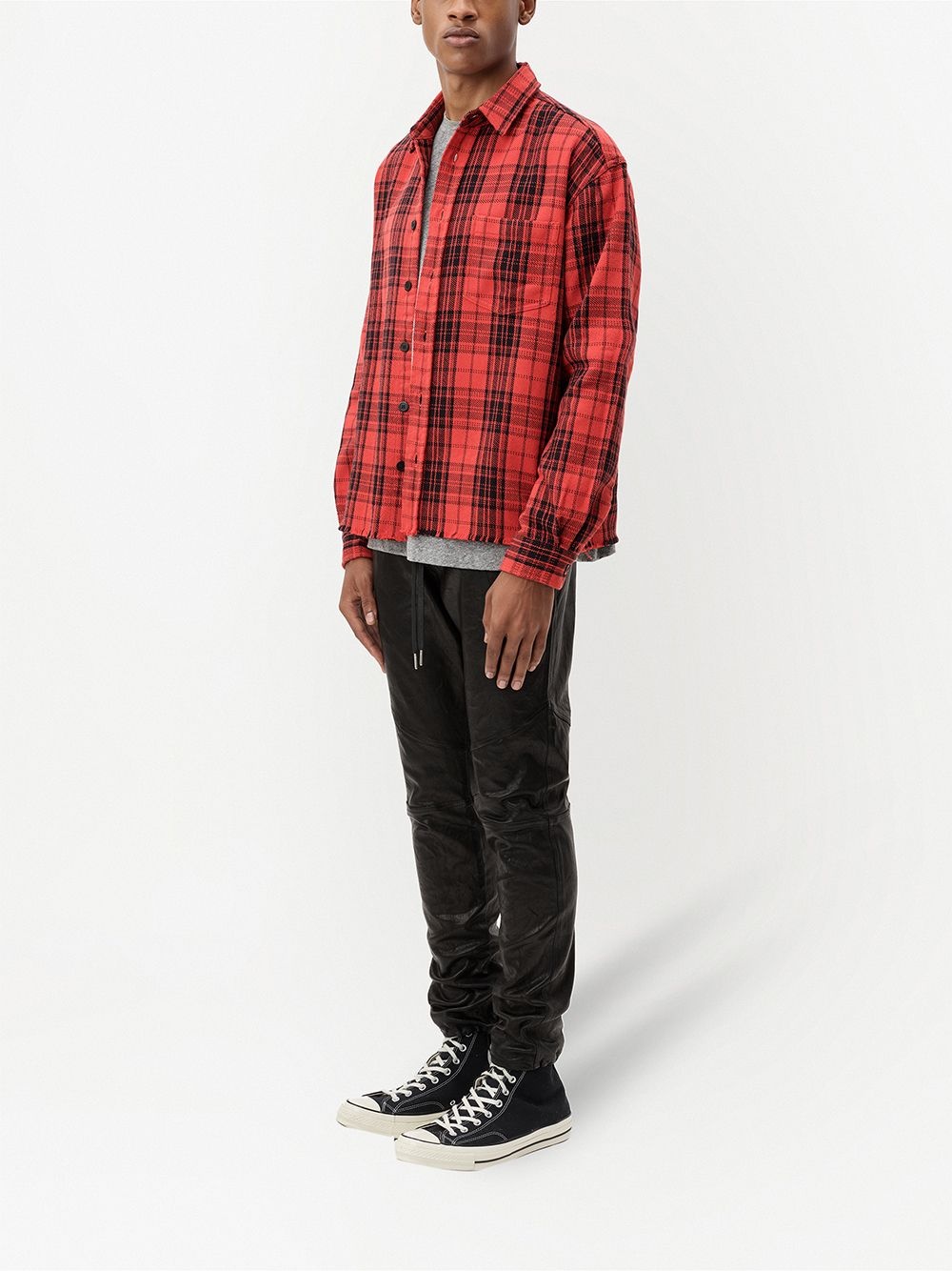 plaid-check print shirt - 3