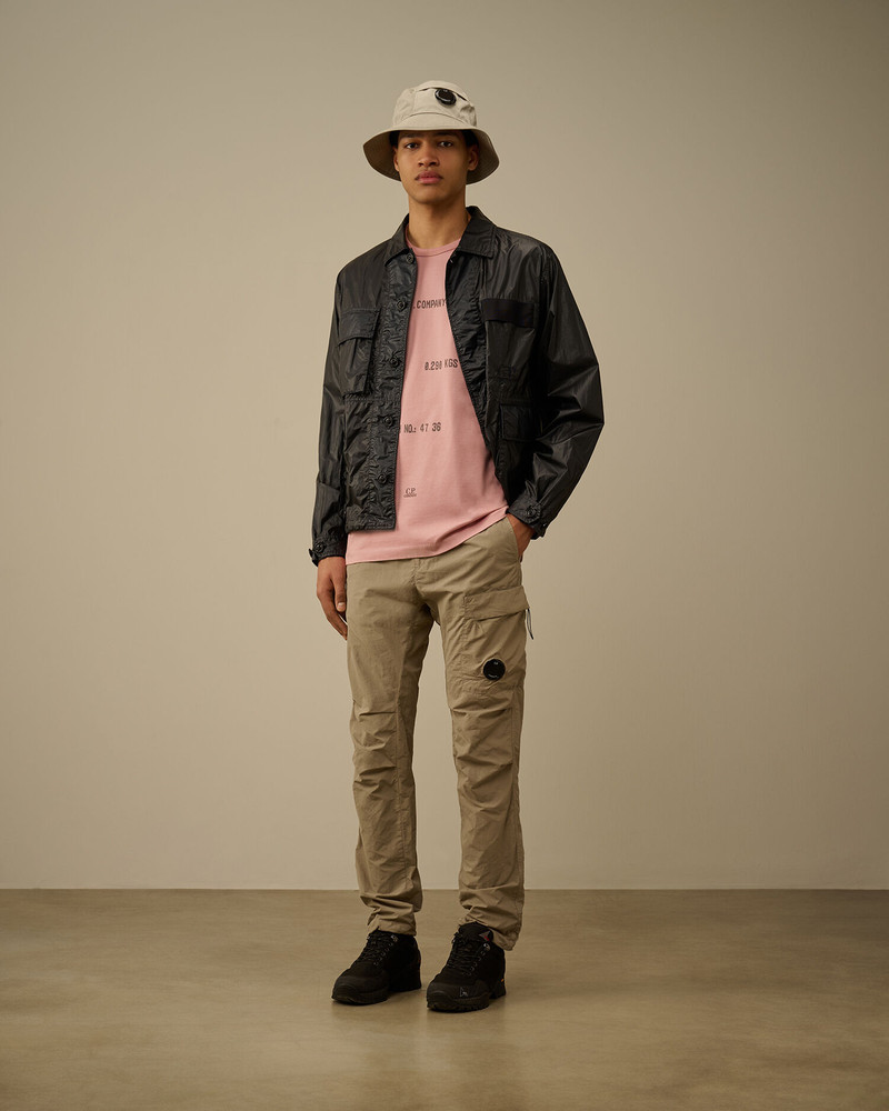 C.P. Company 30/2 Mercerized Jersey Twisted Typographic Logo T-Shirt outlook