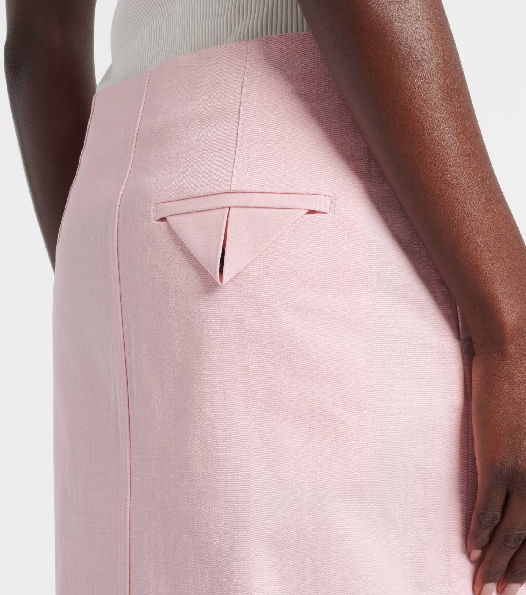 Cotton twill midi skirt - 6
