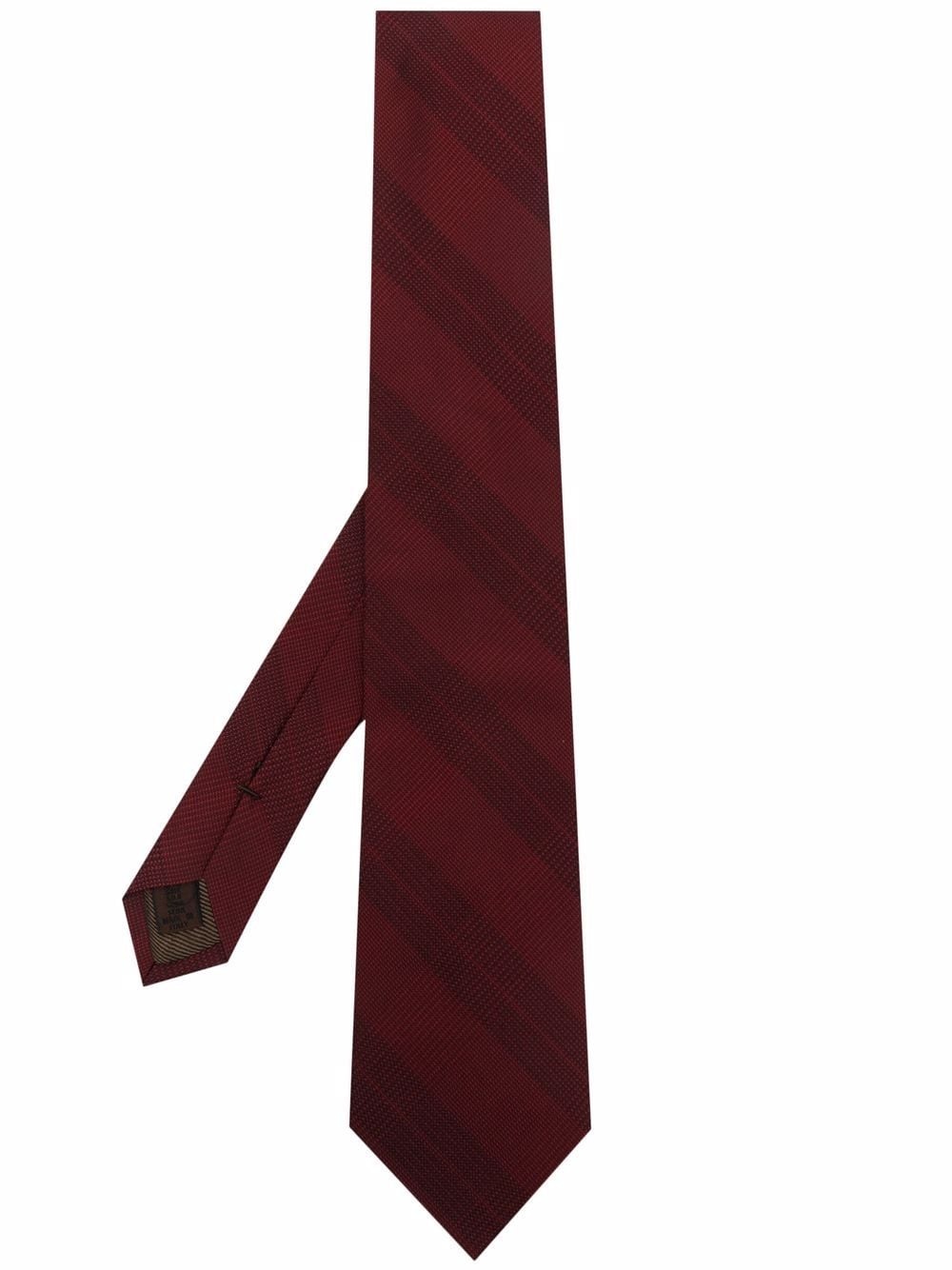 diagonal stripes silk tie - 1