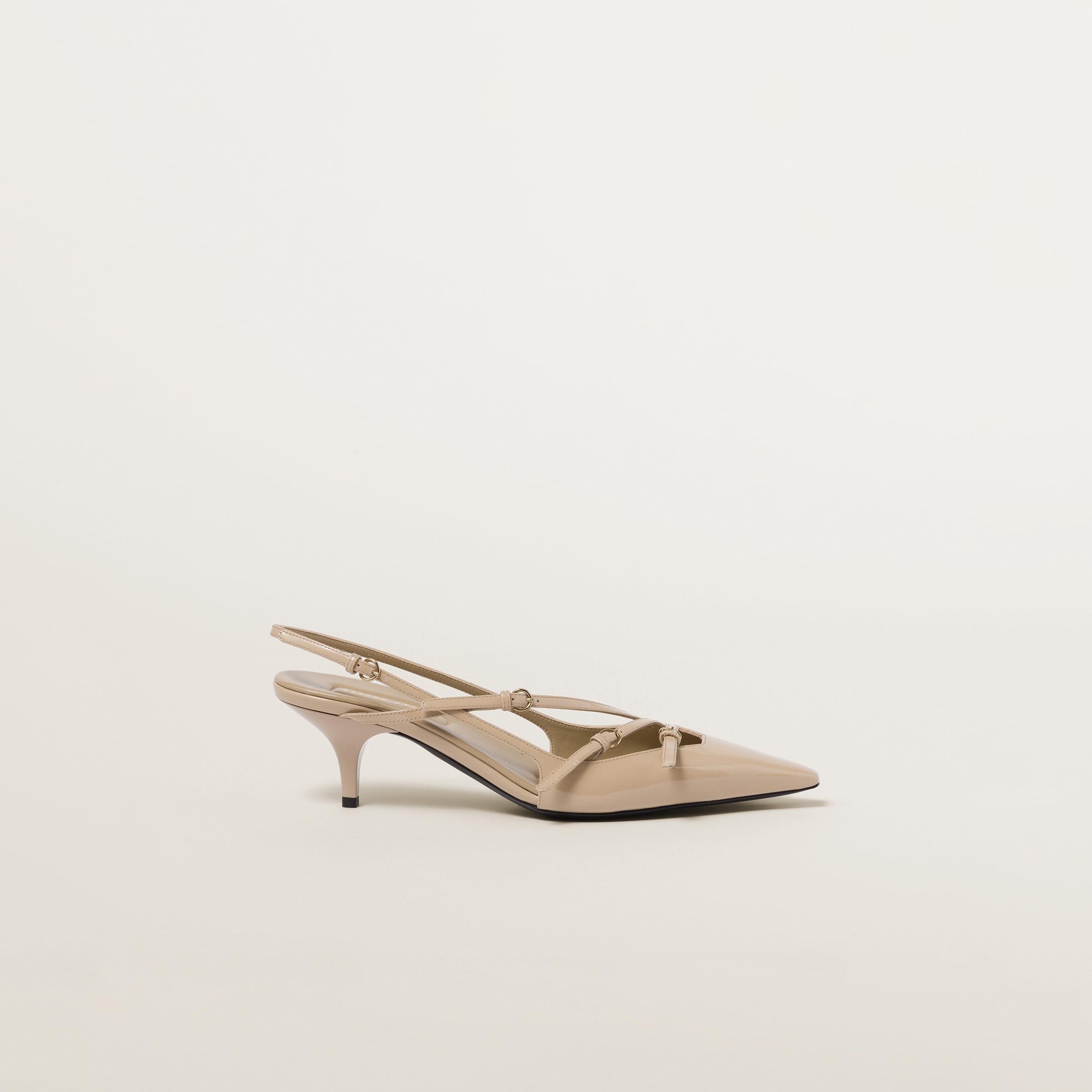 Patent leather slingbacks with buckles - 2