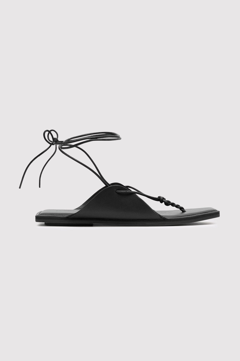 Tie Up Sandal - Black 4