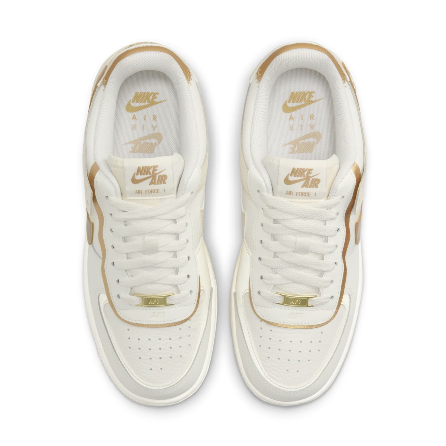 (WMNS) Nike Air Force 1 Shadow 'Sail Metallic Gold' DZ1847-108 - 3