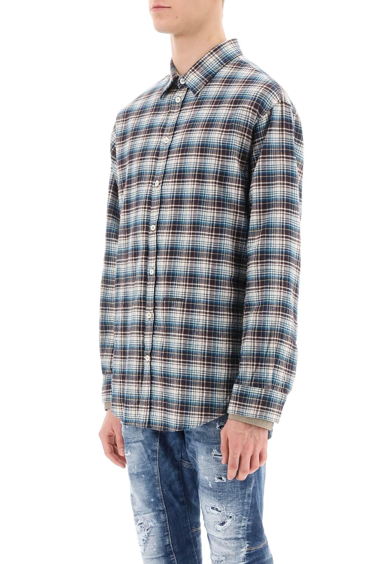 Check shirt with layered sleeves - 5