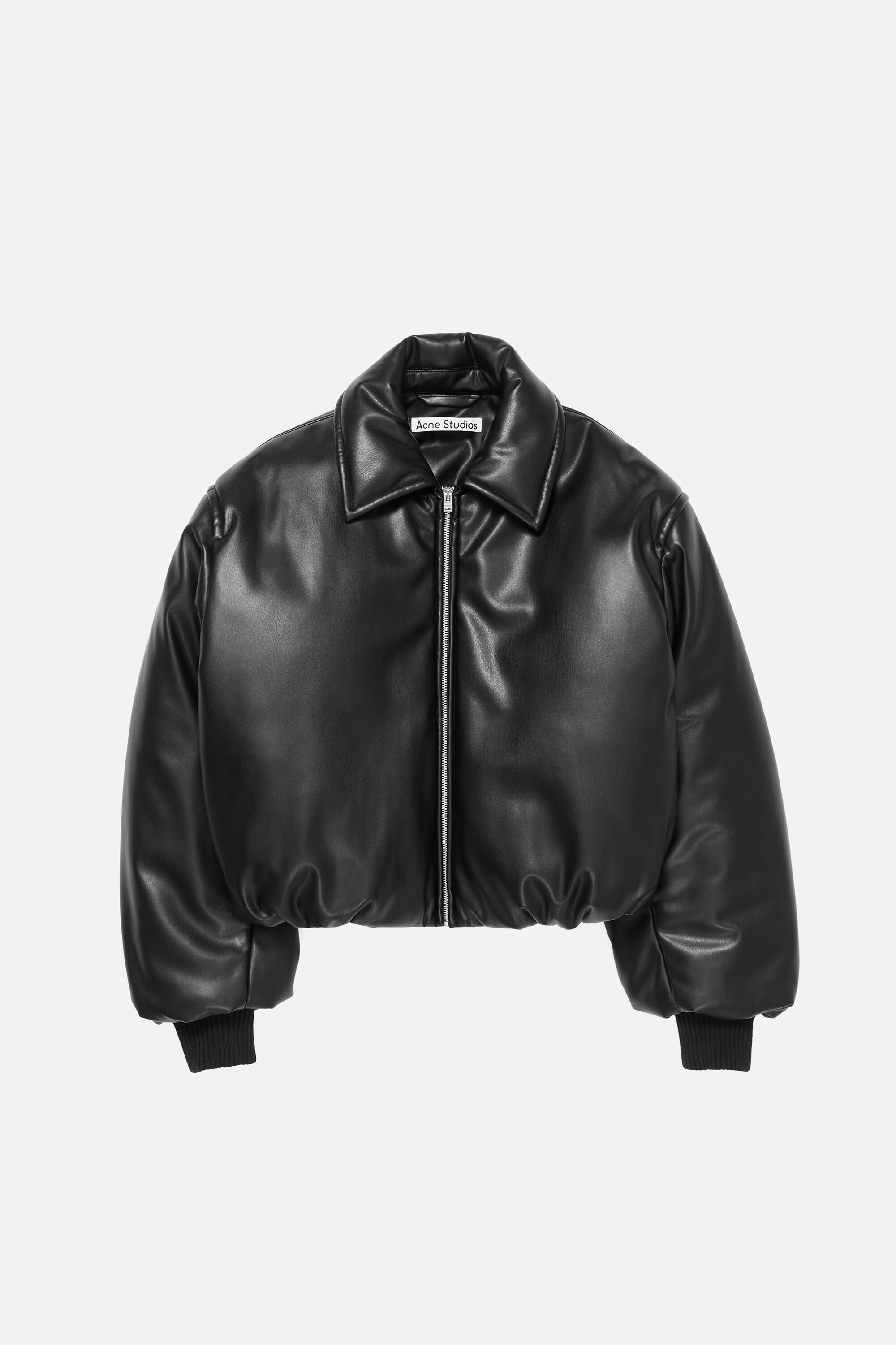 Faux leather bomber jacket - Black - 6