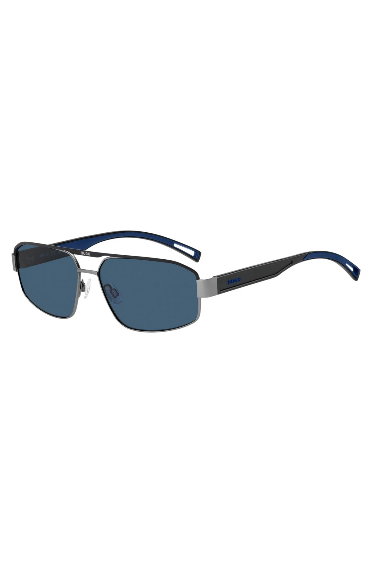 BLUE-TRIM SUNGLASSES WITH LOGO BRIDGE - 1