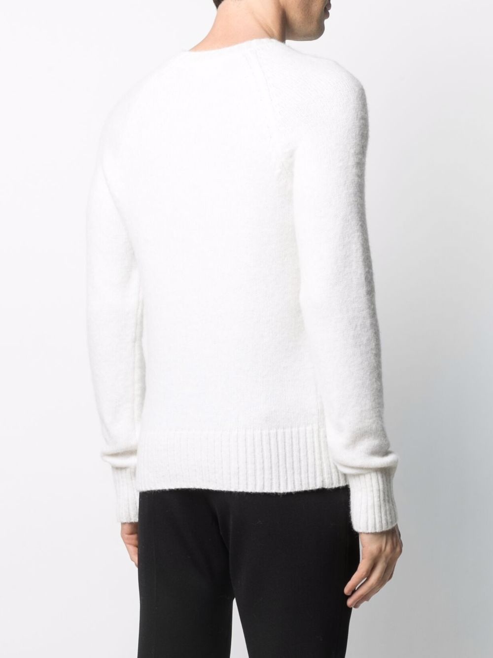 raglan-sleeve crew neck jumper - 4