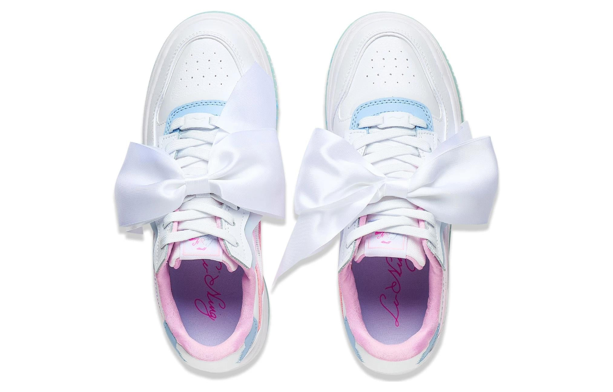 (WMNS) Li-Ning Future C1 Shoes 'White Pink Blue' AGCT038-4 - 4