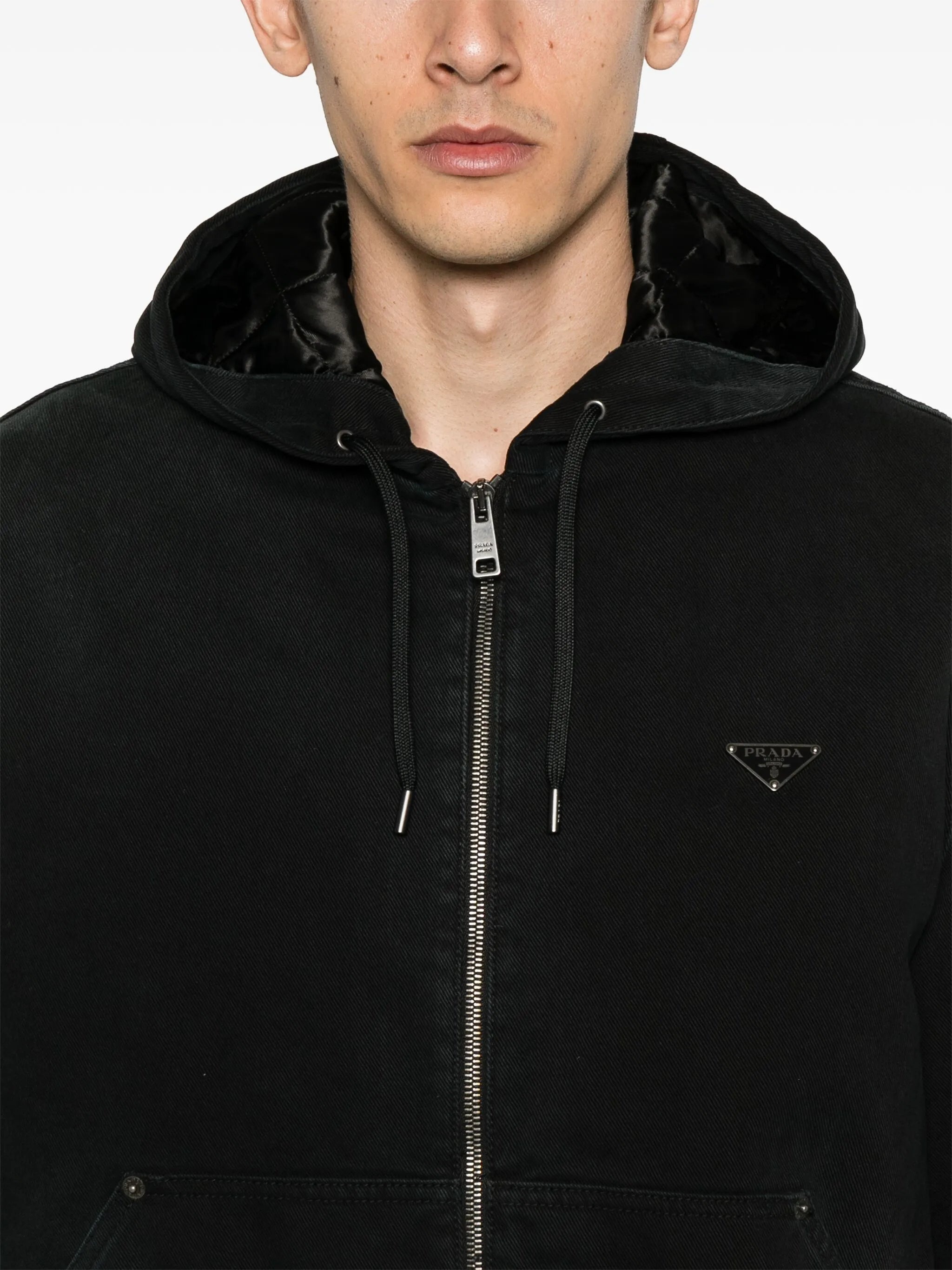 Denim Hooded Jacket - 4