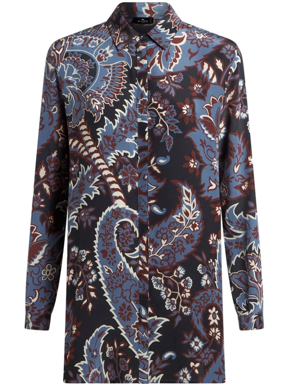 printed silk shirt - 1