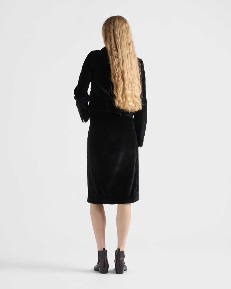 Single-breasted velvet jacket 5