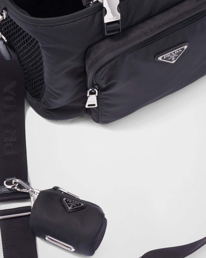 Re-Nylon and Saffiano leather pet bag 6