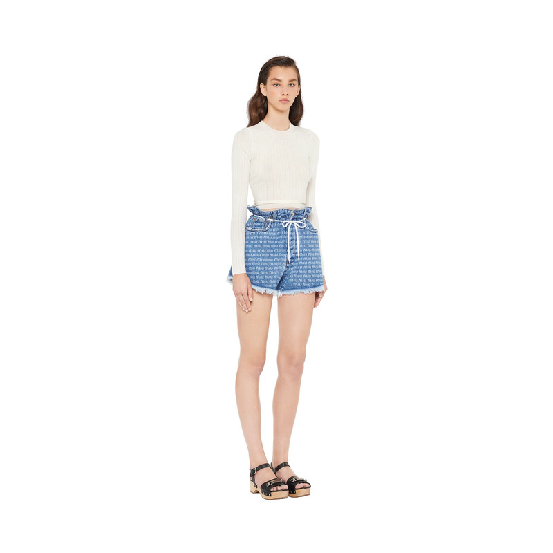 Miu Miu Denim shorts outlook