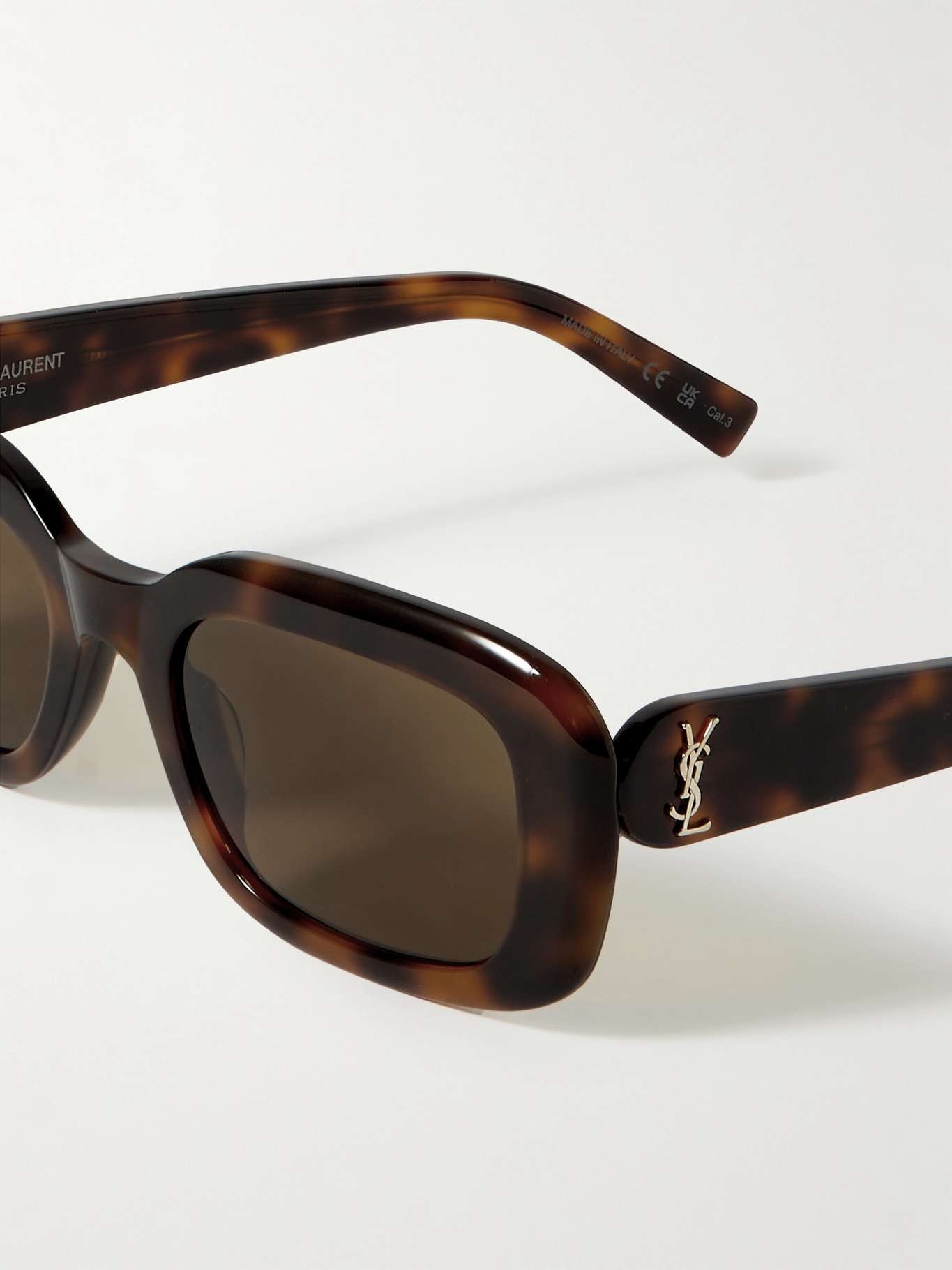 Square-frame tortoiseshell acetate sunglasses - 4