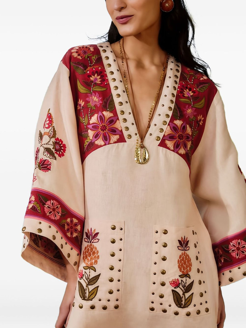 floral-embroidered studded maxi dress 3