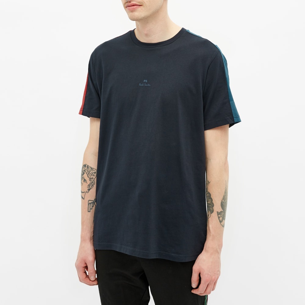 Paul Smith Chest Logo Sleeve Stripe Tee - 4