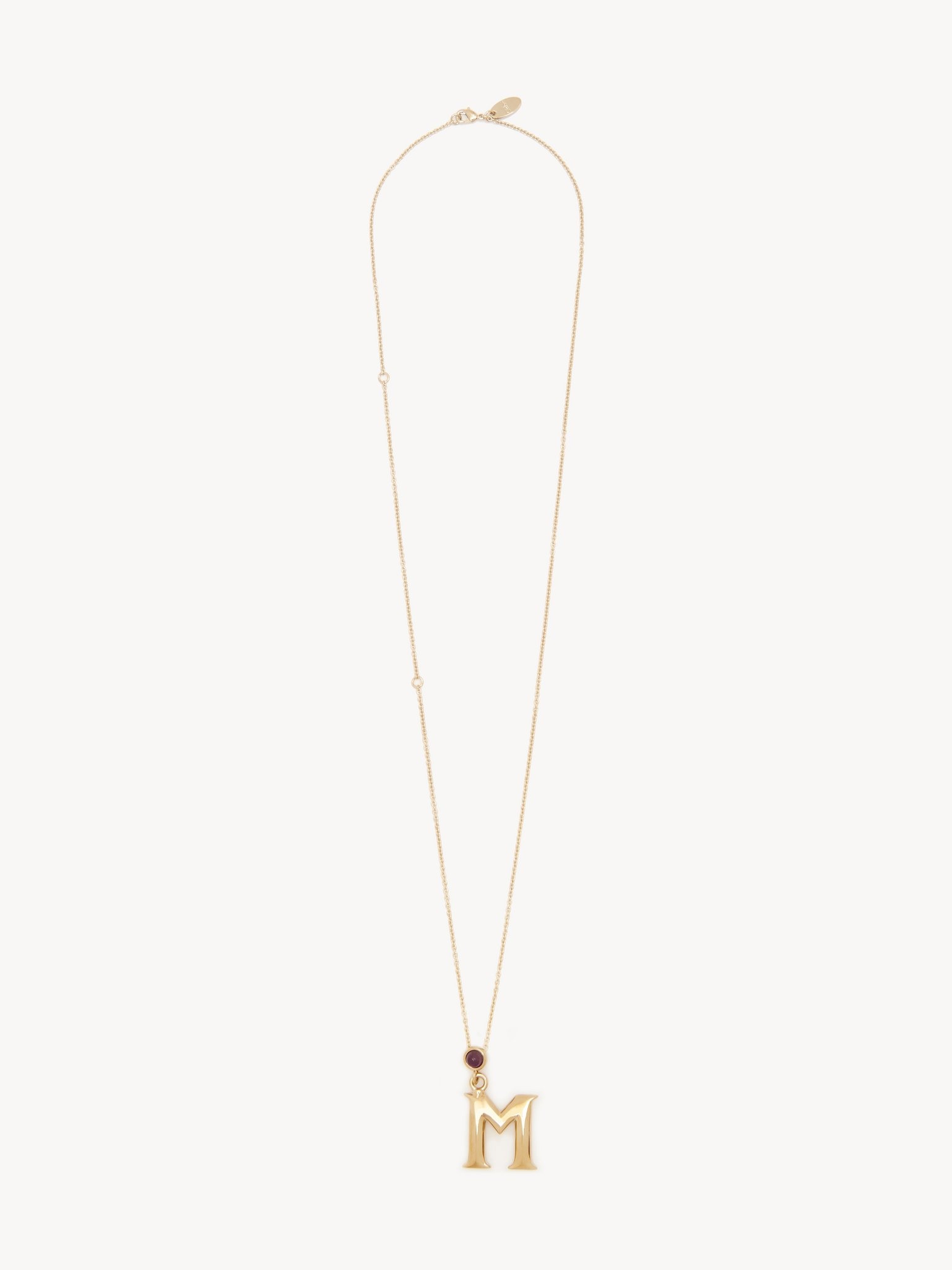 ALPHABET NECKLACE WITH PENDANT M - 1