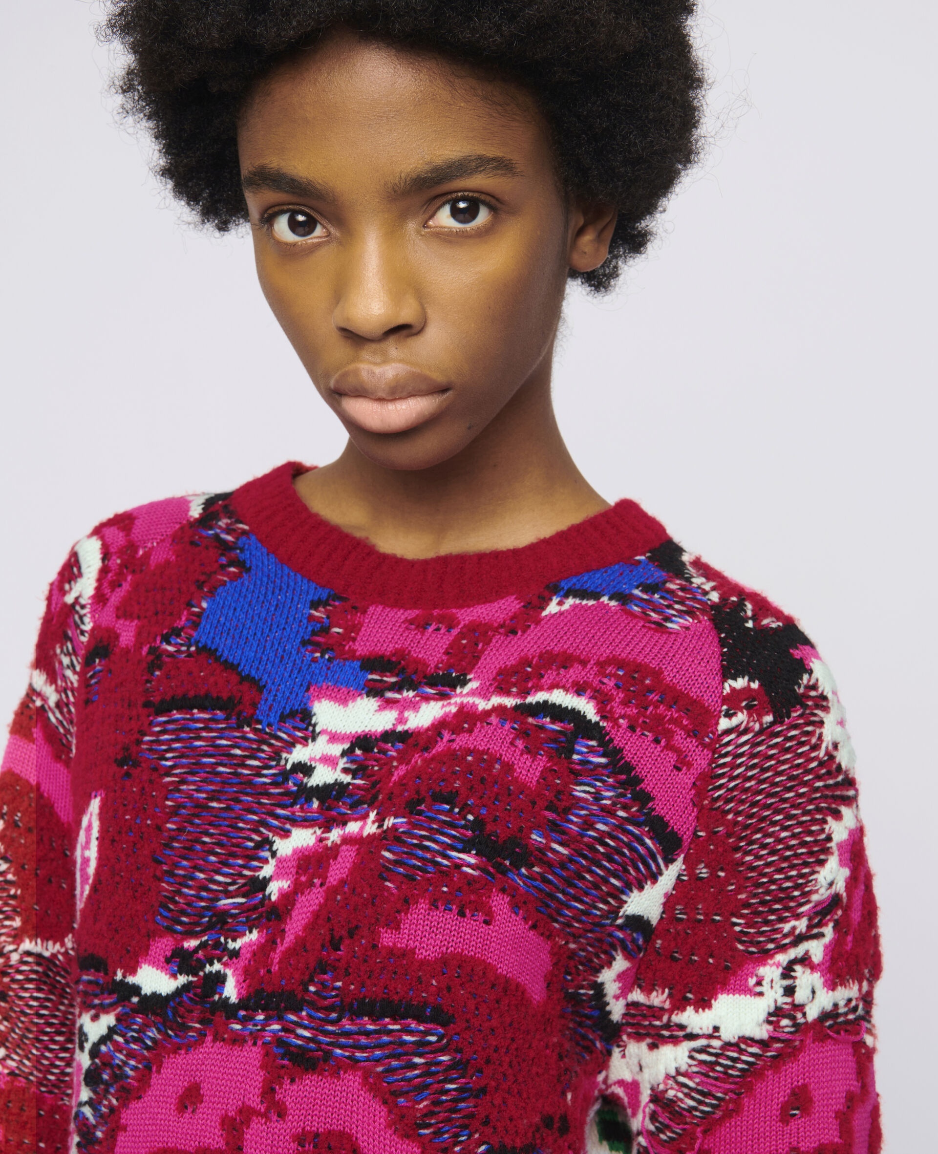 Floral Jacquard Sweater - 4