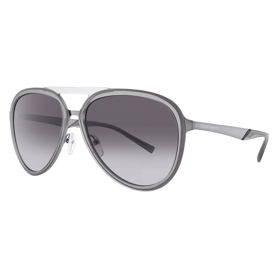 Emporio Armani Grey Gradient Pilot Men's Sunglasses EA2145 33578G 59 - 2