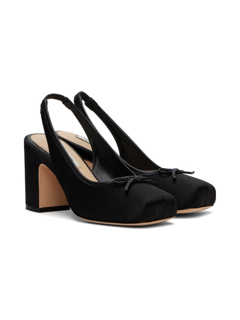 SSENSE Exclusive Black Slingback 75 Heels 4