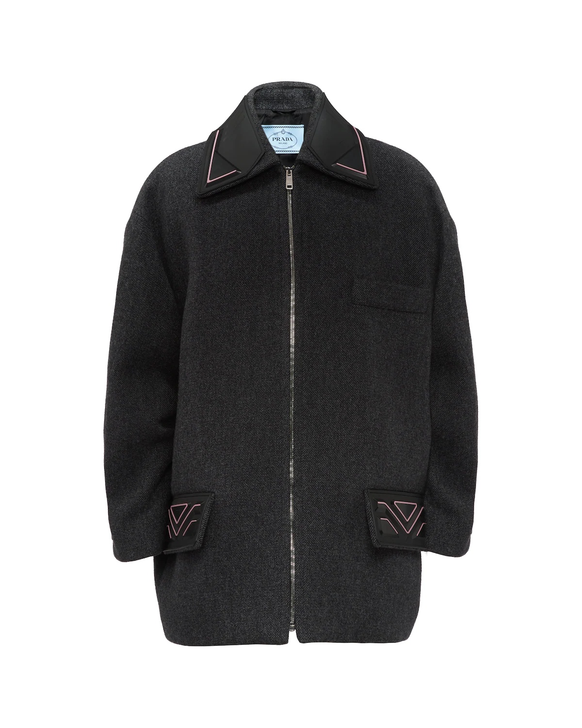 Textured wool caban jacket - 1