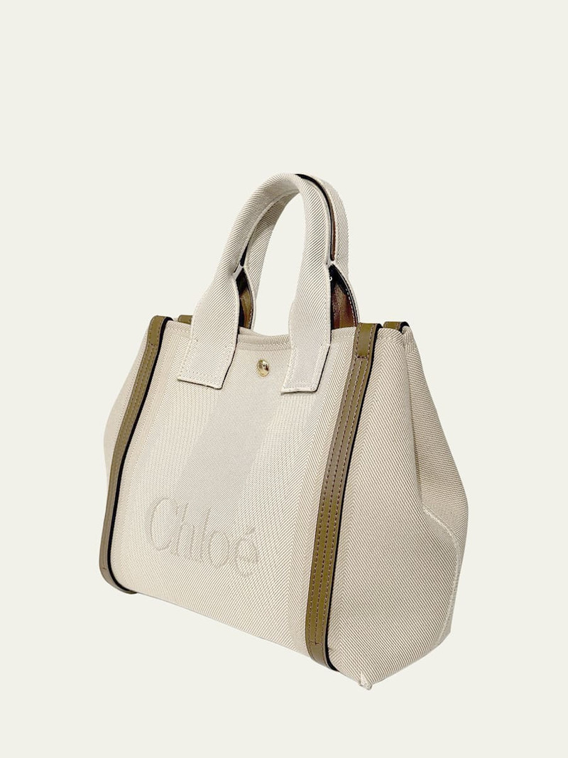 Chloé Small Tote Bag in Jacquard Canvas outlook