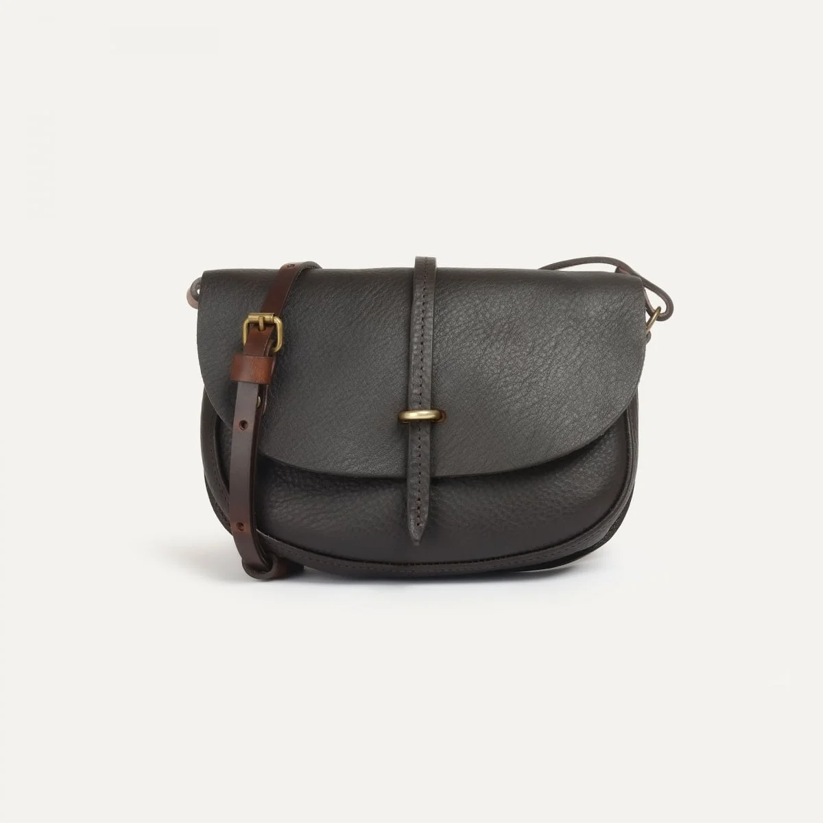 JAVA MINI POSTMAN BAG / HANDBAG - DARK BROWN - 1
