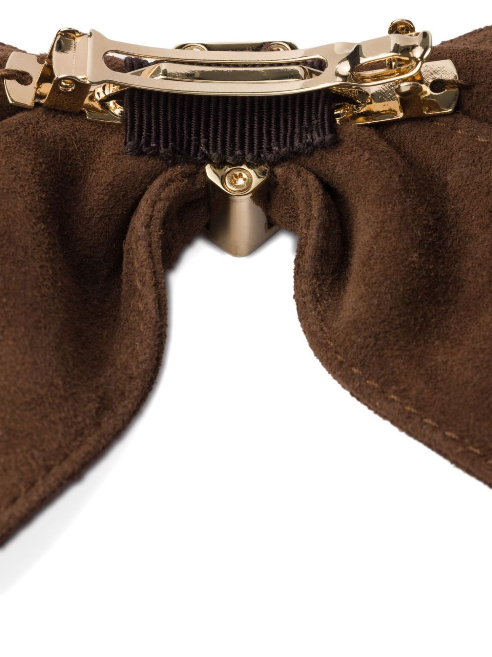 suede bow hair clip - 2