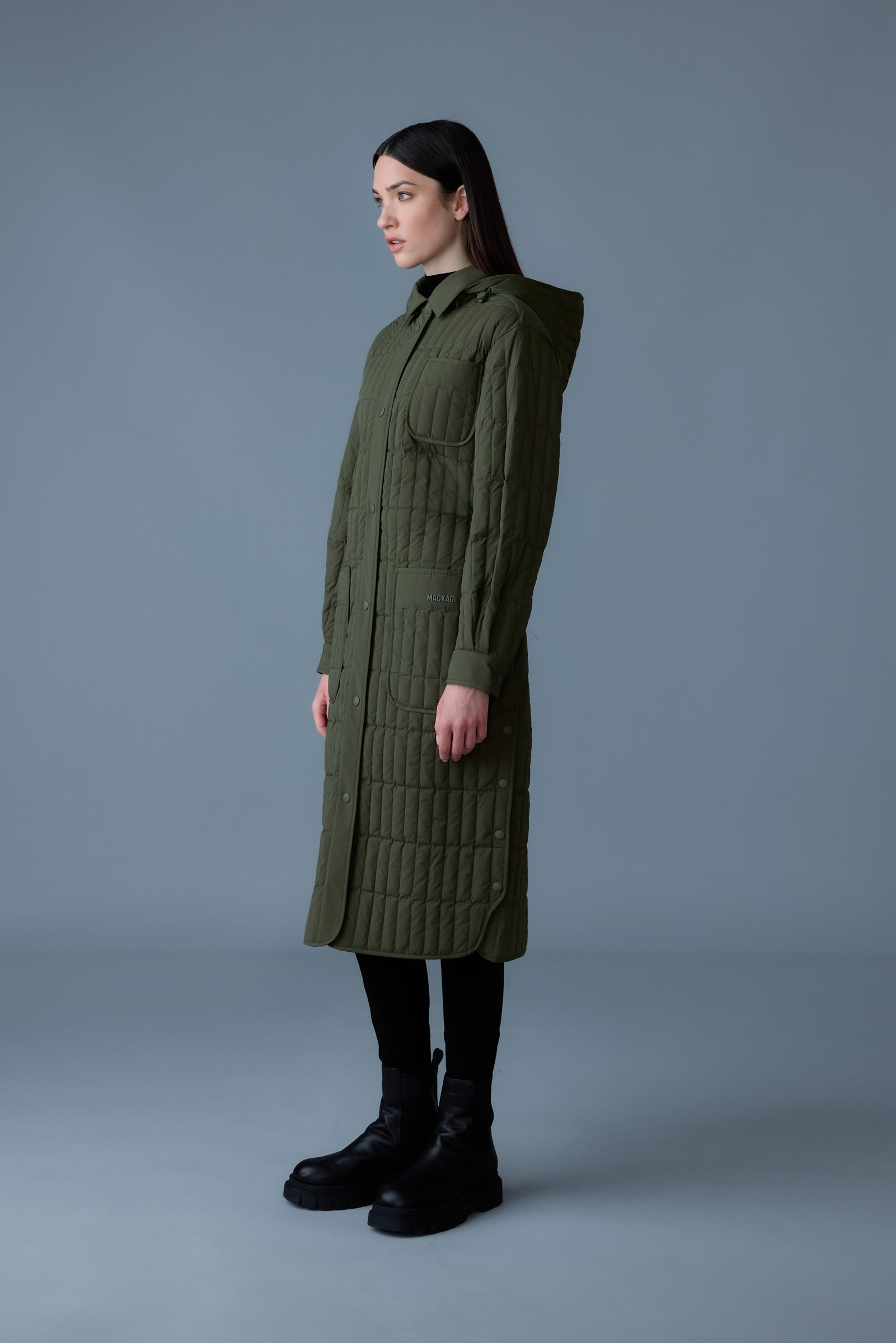 TADOKA Light down vertical quilted coat - 3