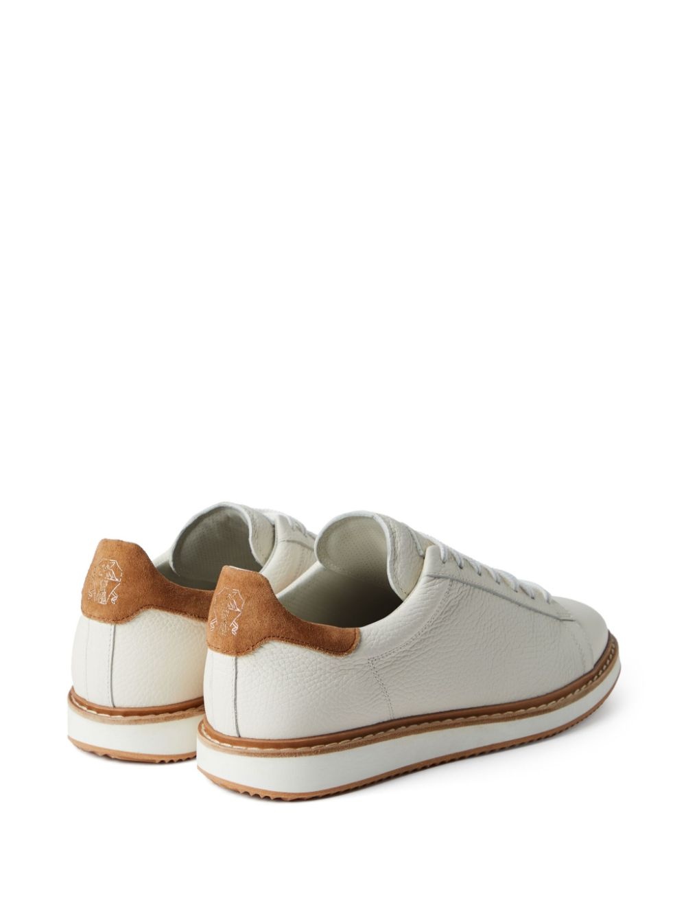 contrast-trimmed low-top sneakers - 3