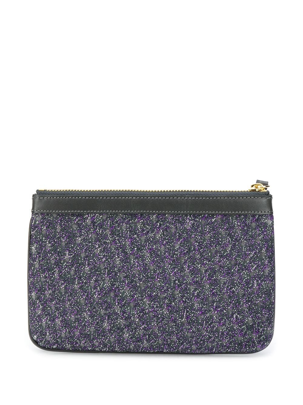 Embroidered Zipped Clutch - 2