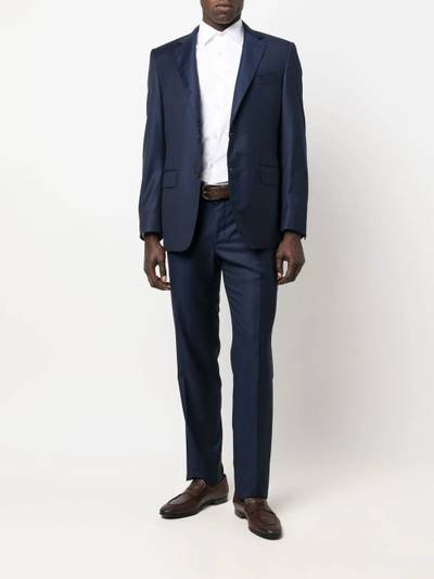 Canali logo-patch single-breasted suit outlook