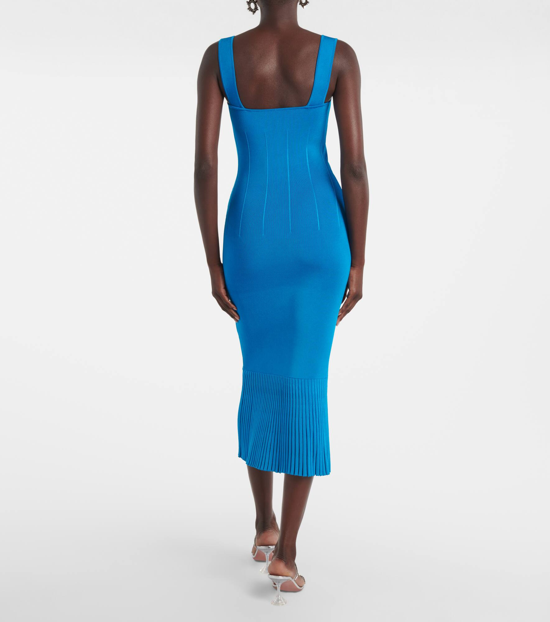 Atalanta ribbed-knit cocktail dress - 3