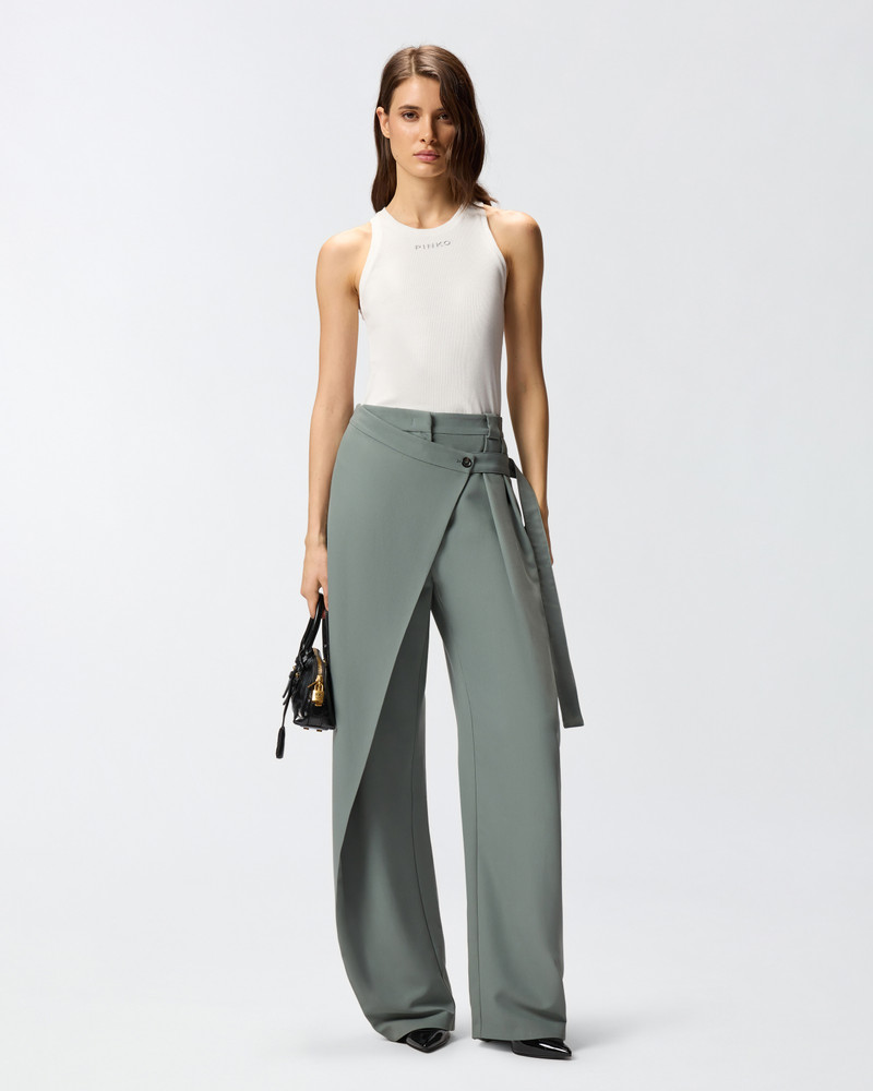 PINKO WIDE-LEG WRAP TROUSERS outlook