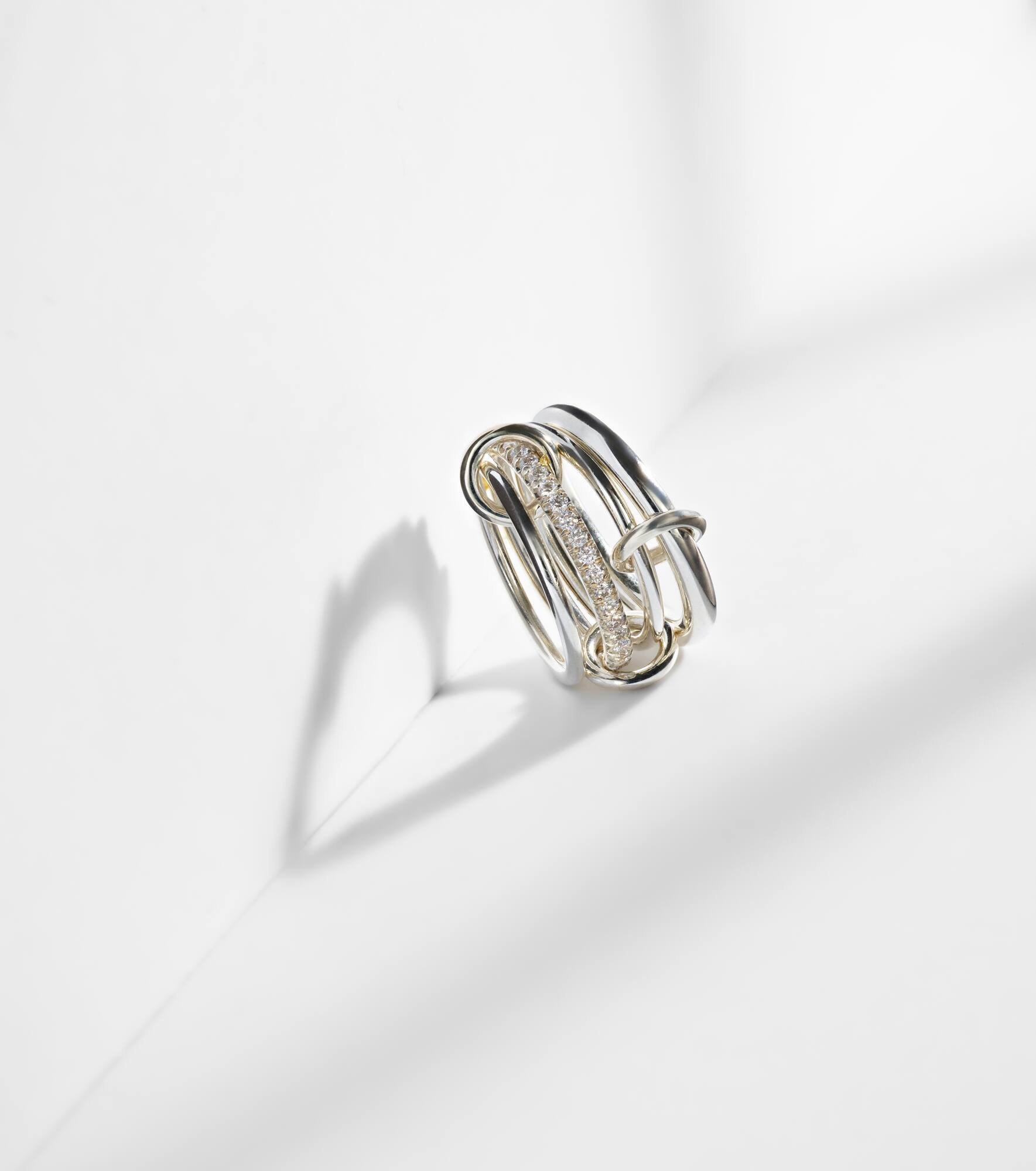 Nimbus sterling silver ring with diamonds - 5