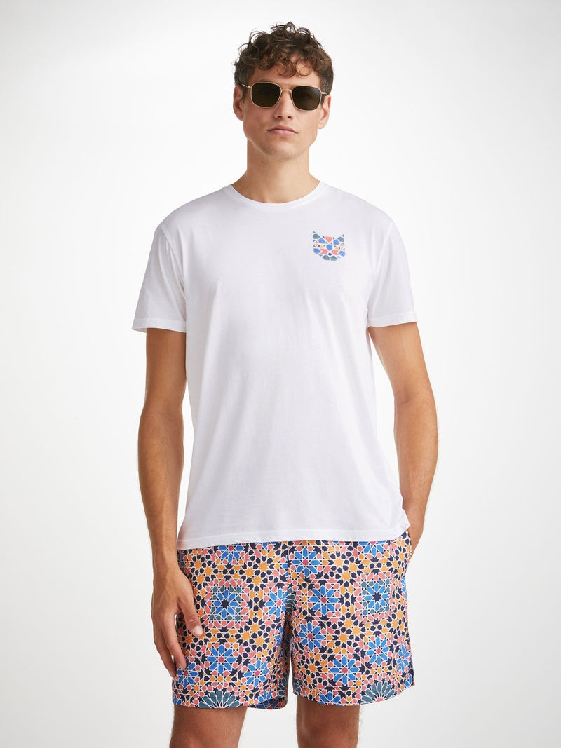 Derek Rose Men's T-Shirt Ripley 17 Pima Cotton White outlook