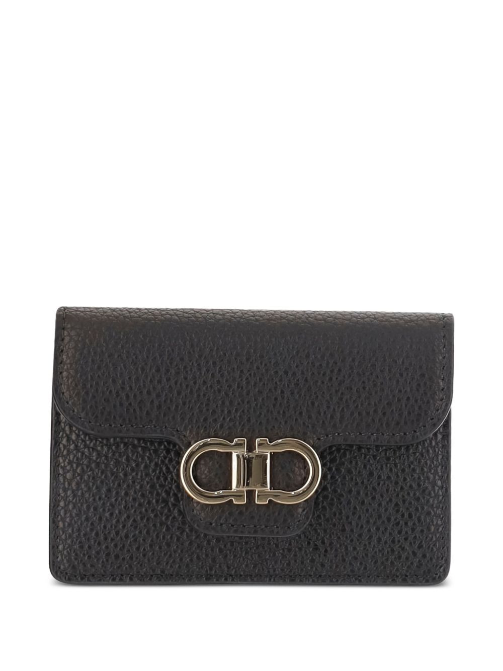 Gancini-plaque leather wallet - 1