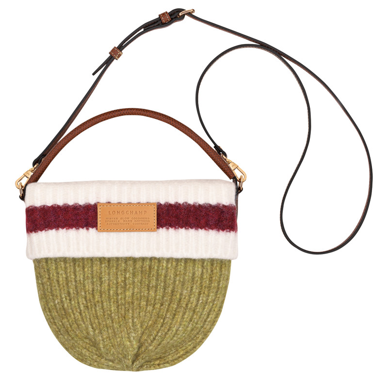 Longchamp Le Pliage Collection Crossbody bag Pistachio/Burgundy - Knit outlook