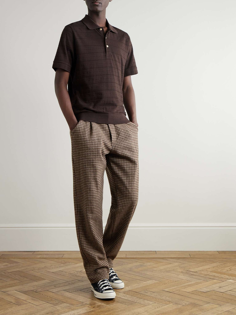Oliver Spencer Glendale Ribbed-Knit Polo Shirt outlook