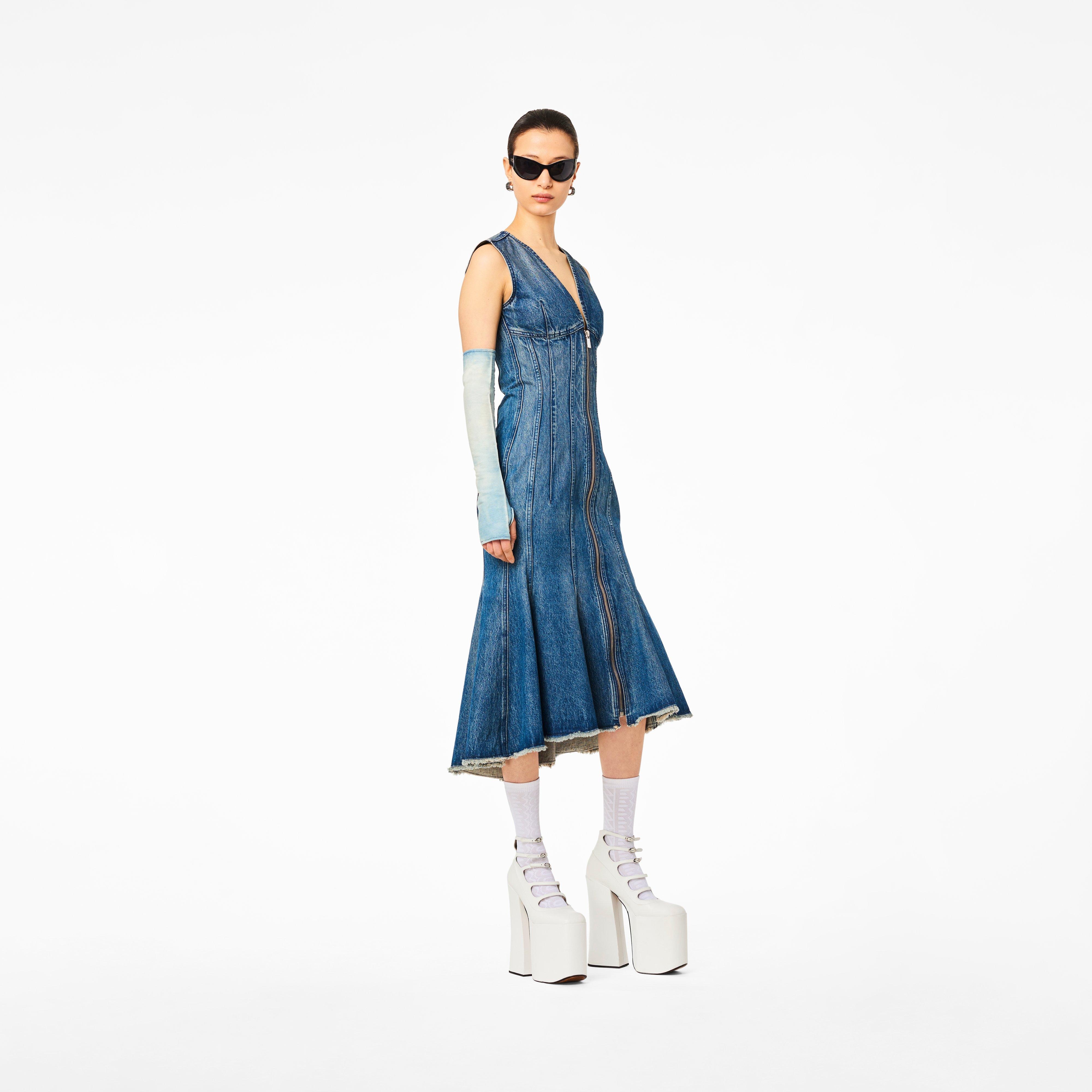 THE WAVE DENIM DRESS - 3